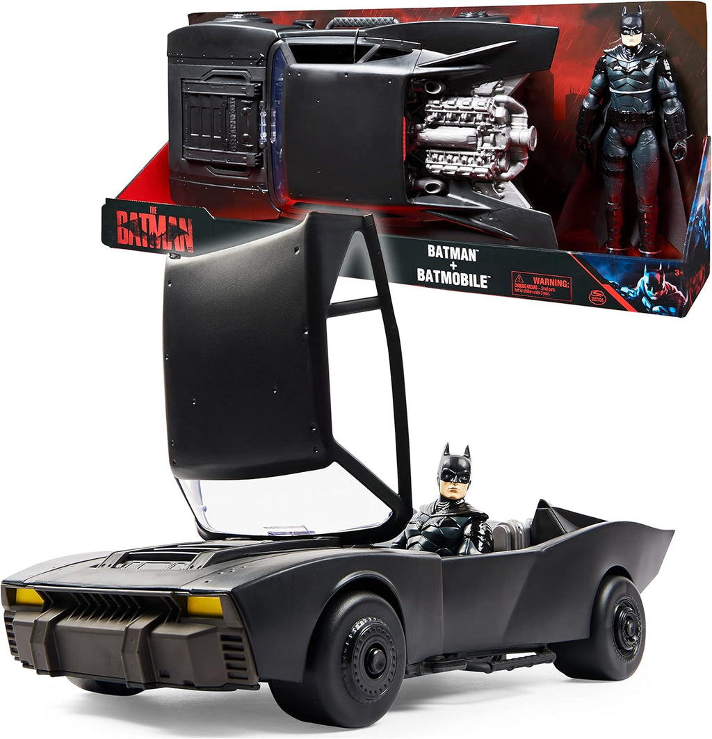 dc comics MOV Batmobile Figure Set Batmobile con Personaggio 30 cm, The Batman Movie, Giocattoli Bambine dai 4 Anni